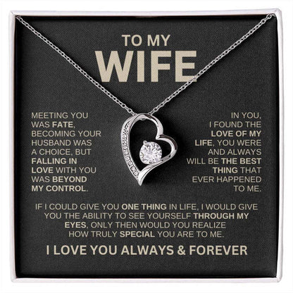 Hollow Jeweled Love Necklace Special Design Gift For Wife