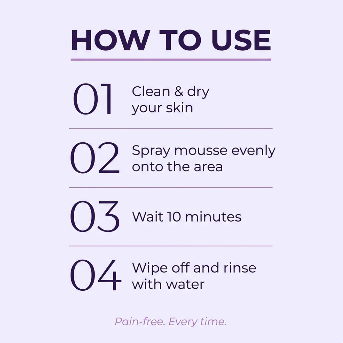 Pain-Free Hair Removal Mousse