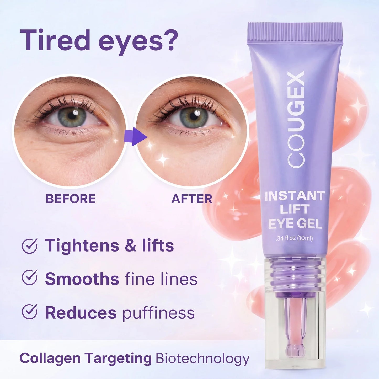 Instant Lift Eye Gel for Puffiness, Bags & Dark Circles